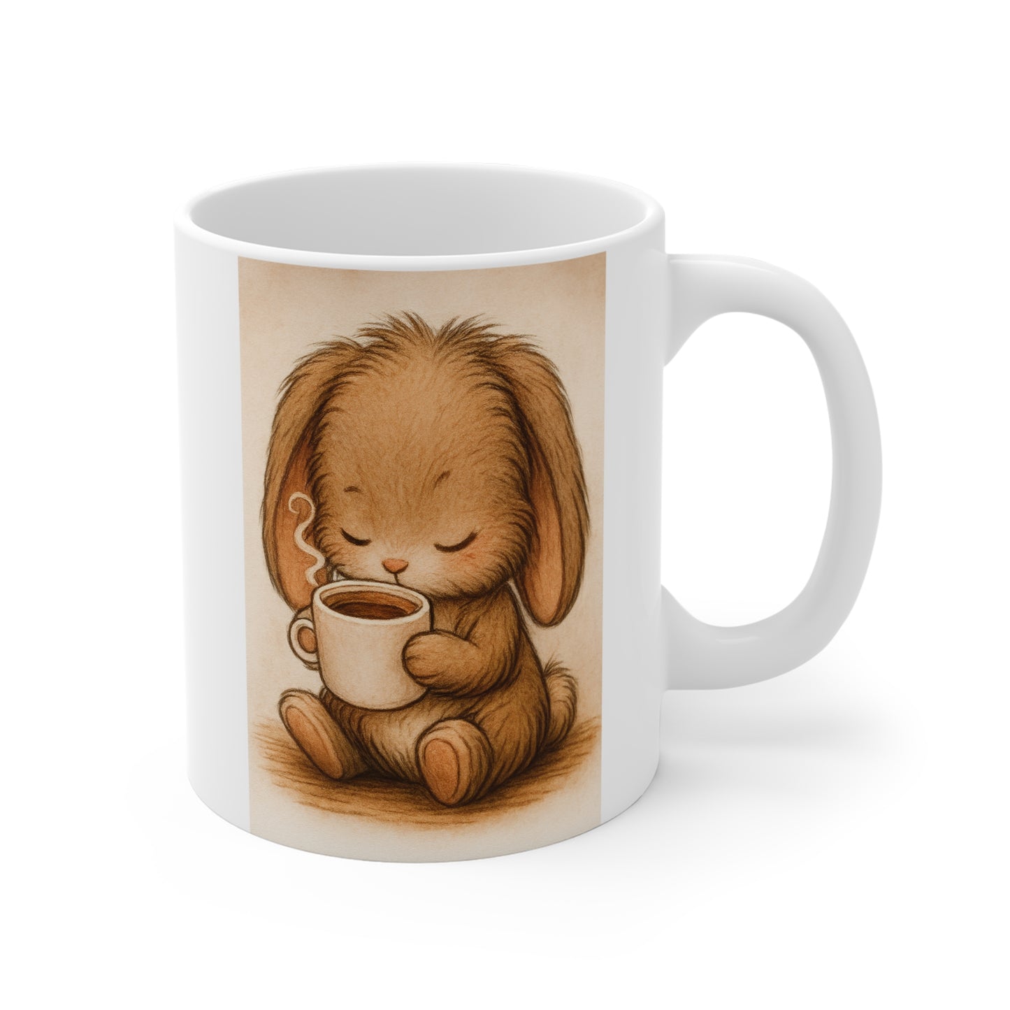 Adorable, Animal Lover, Bunny Rabbit Ceramic Coffee Mug
