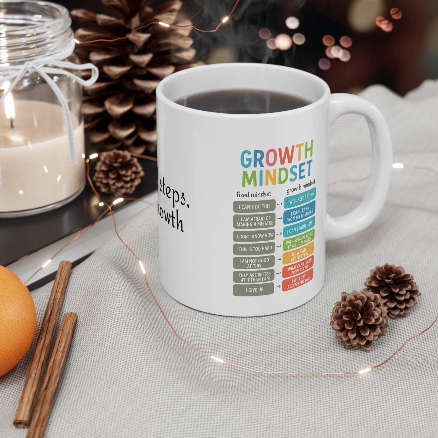 Inspiring Growth Mindset Mug | Motivational Gift, Mindfulness, Personal Development