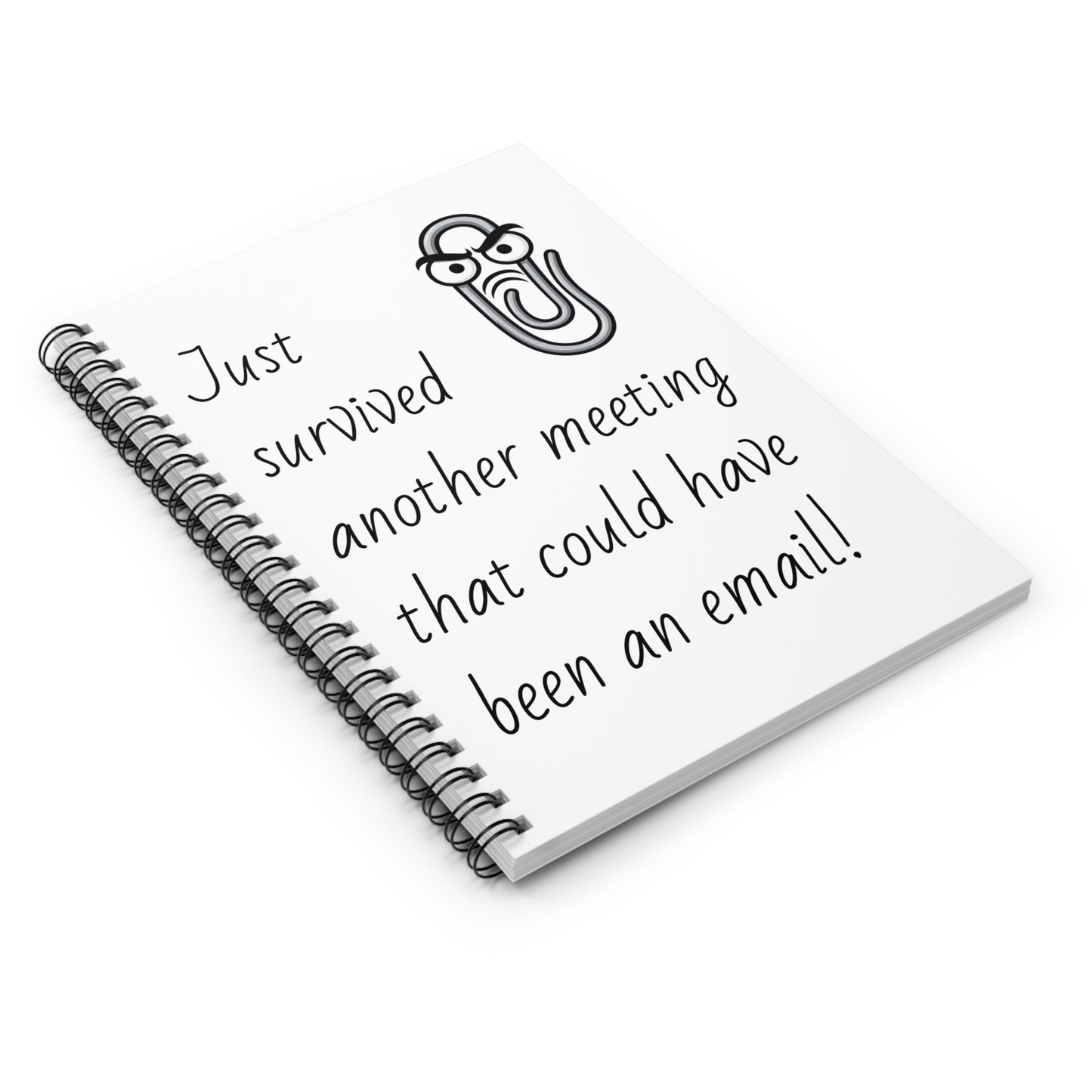 Humorous Spiral Notebook for Office Meetings, Gift for Co-workers, Journal for Thoughts, Motivational Stationery