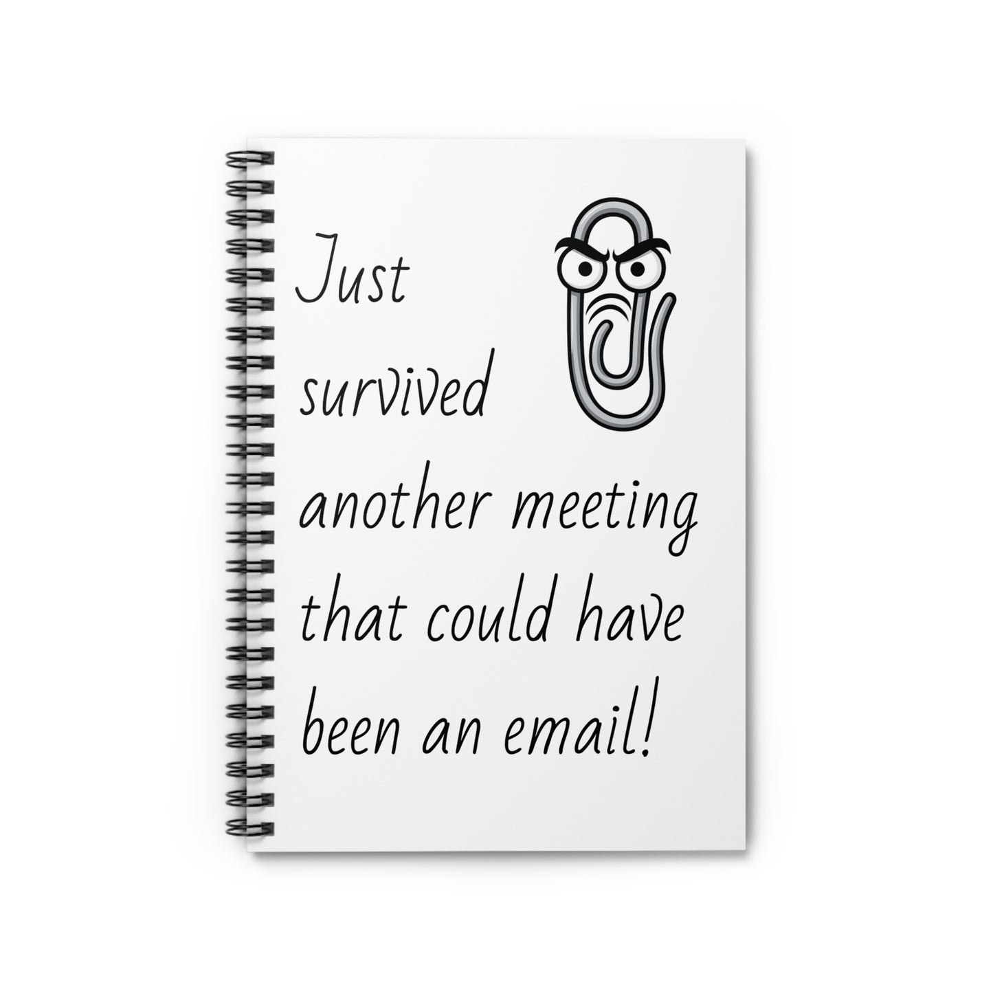 Humorous Spiral Notebook for Office Meetings, Gift for Co-workers, Journal for Thoughts, Motivational Stationery