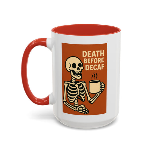 Skeleton, Halloween, Spooky, White Ceramic Mug