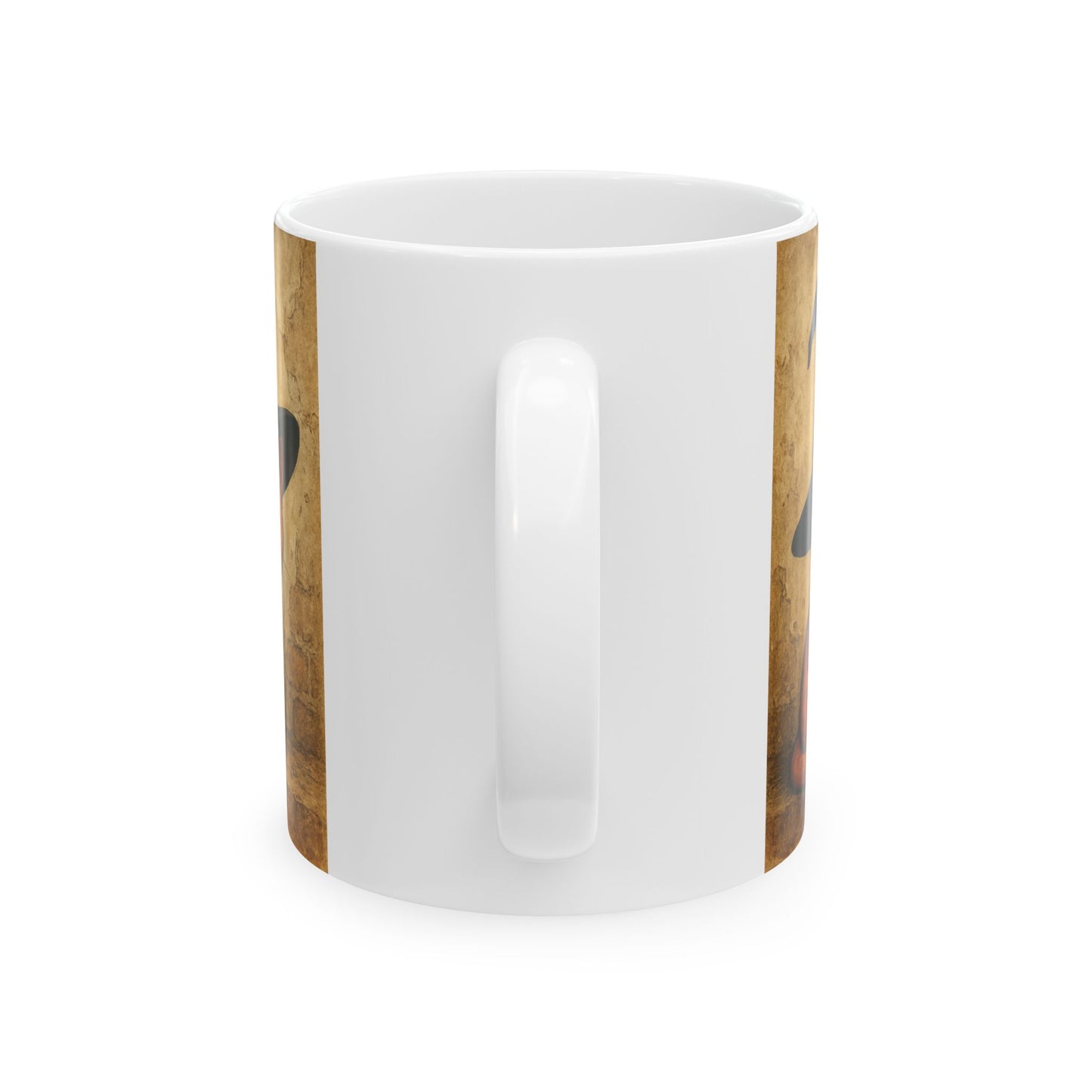 Whimsical Witch, Magical Ginger Cat, ceramic Mug