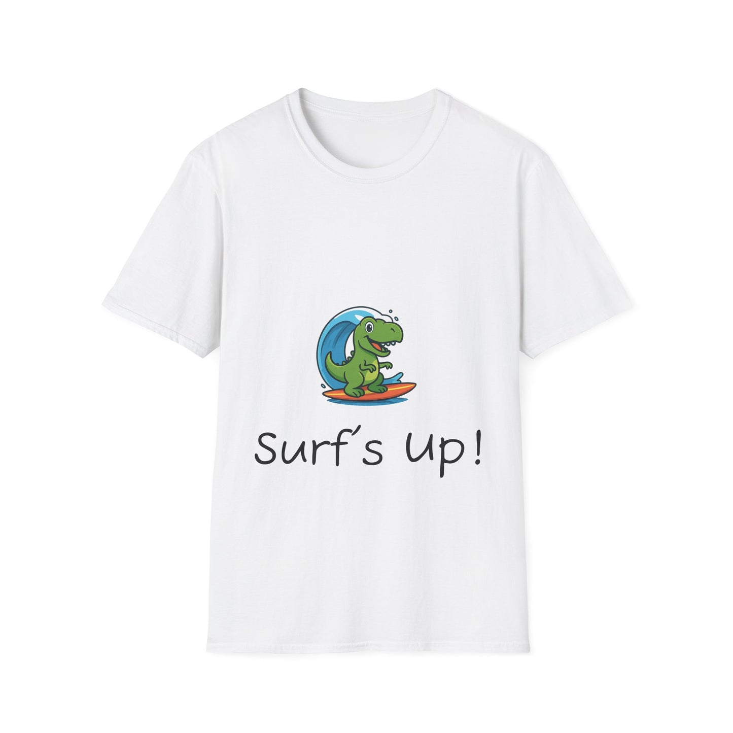 Dinosaur Surf, Unisex, Cotton T-Shirt, Sizes S - 2XL