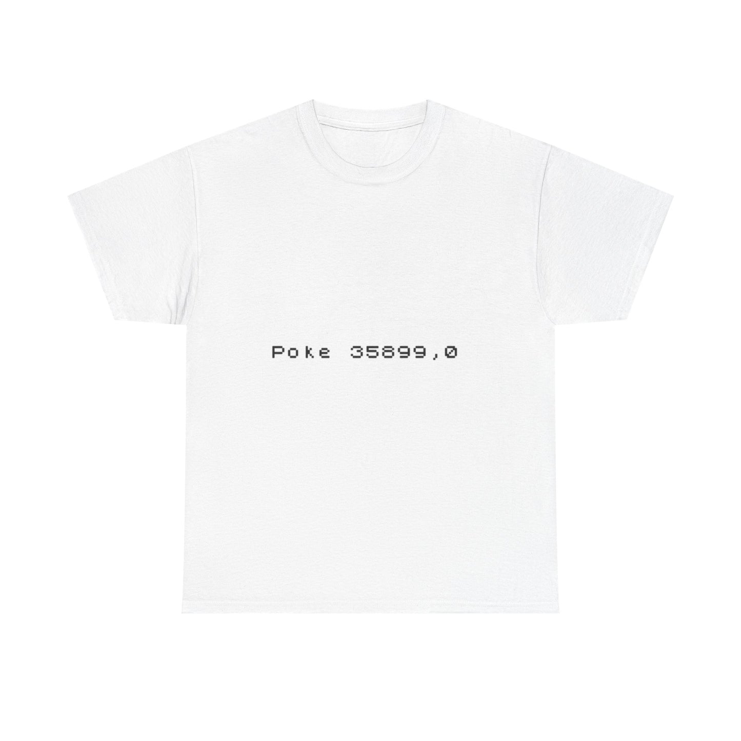 Unisex Heavy Cotton Tee with 'Poke 35899,0' Design – Casual Wear, Gifts for Friends, Birthday Attire, Gamer Merchandise, Everyday Fashion