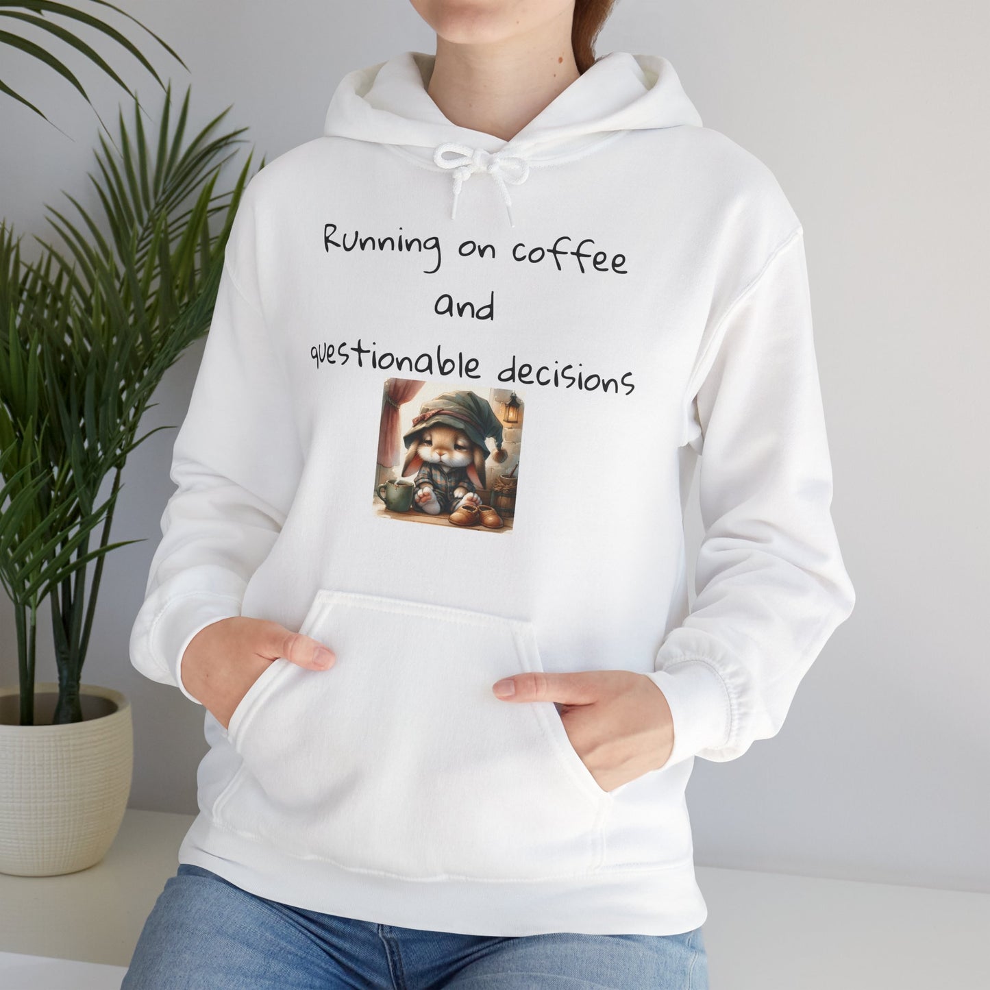 Coffee & Decisions Hoodie, Funny Sweatshirt, Unisex Warm Hoodie, Casual, Great Gift for Coffee Lovers